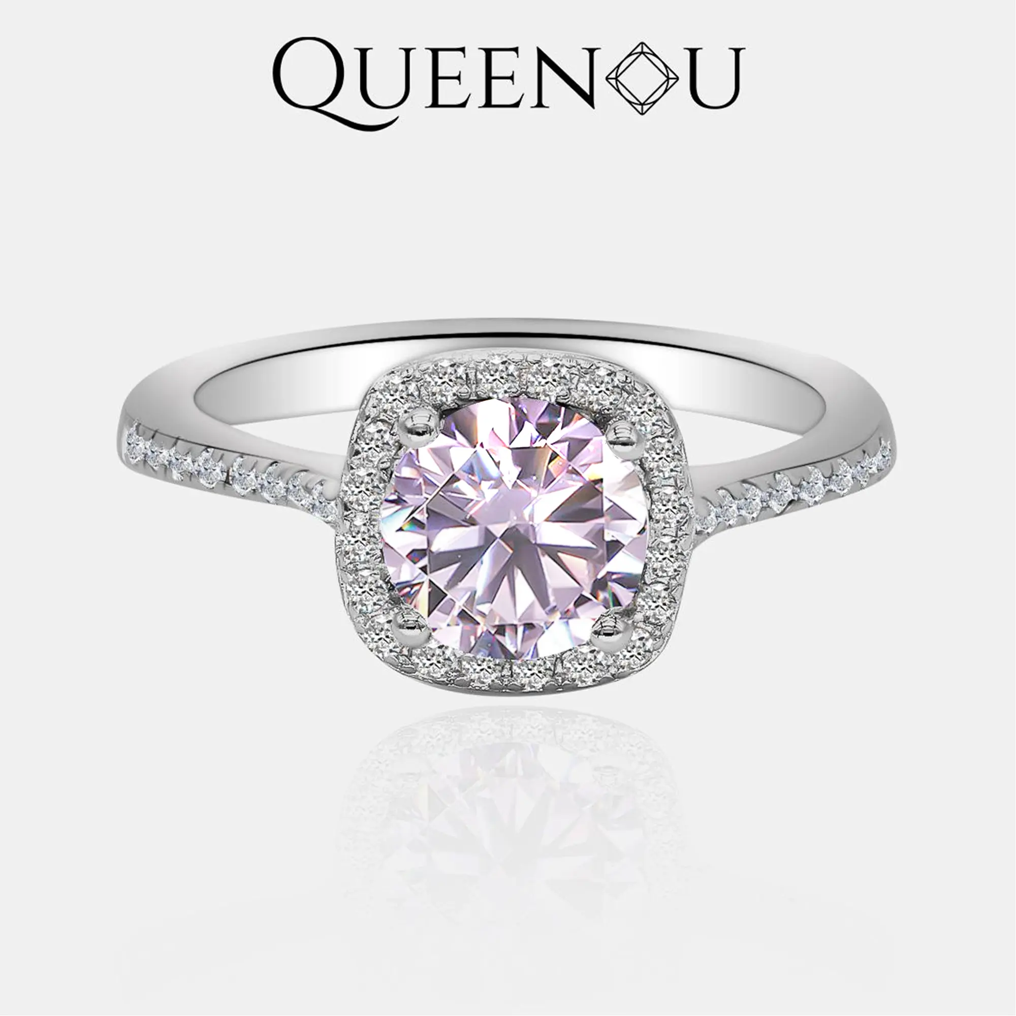 【#293】925 STERLING SILVER Synthetic Moissanite RING
