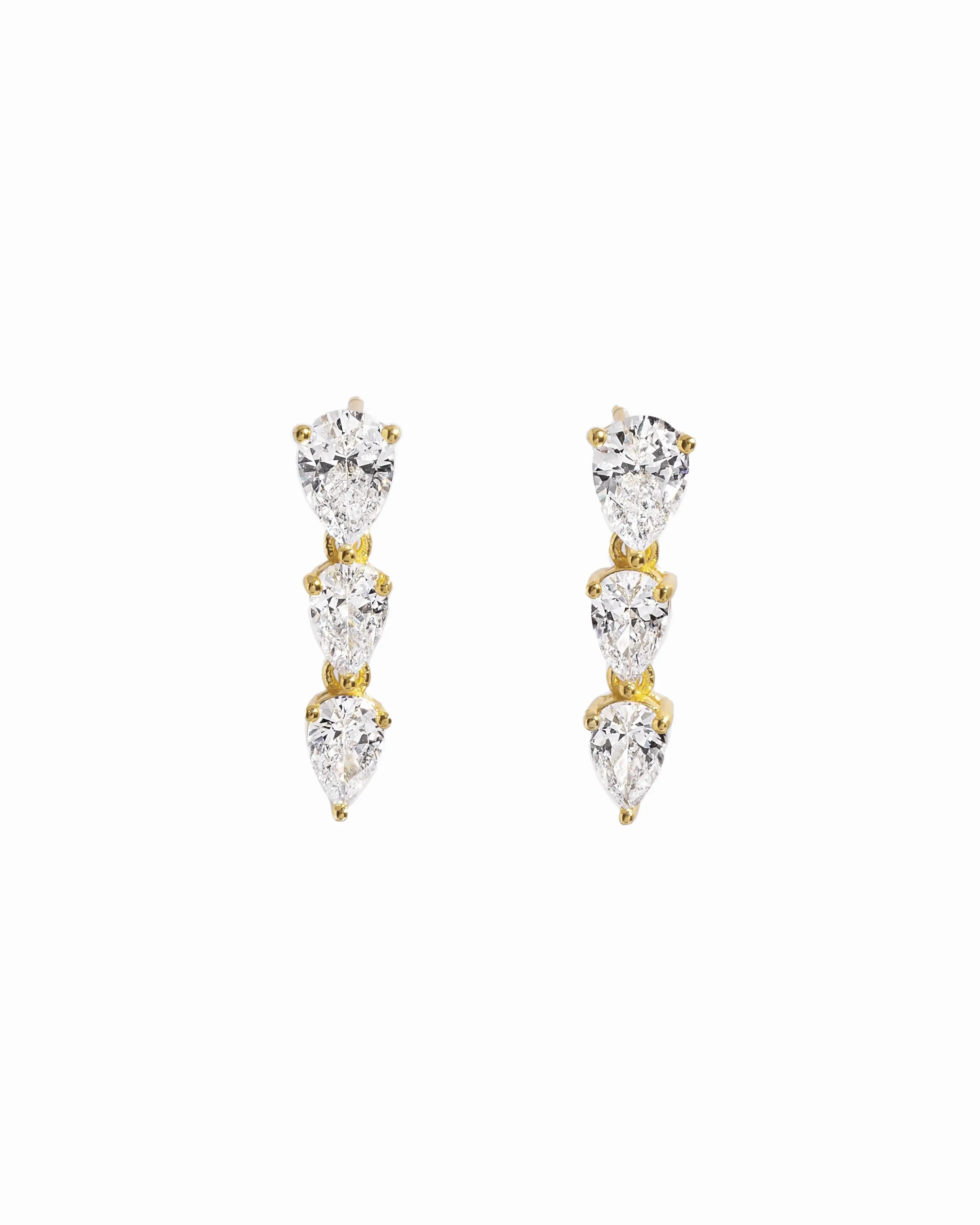 Pear Drop Earrings, Dangling Earrings, Diamond Earrings, Wedding Jewelry, Bridesmaid Jewelry, Hypoallergenic & Nickel-free, Great for Sensitive Ears
