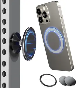 Double-Sided Magnetic Phone Holder with 360° Rotation – Strong MagSafe Compatible Mount for Gym, Golf Cart & Hands-Free Video Recording (iPhone 17/16/15/14/13)