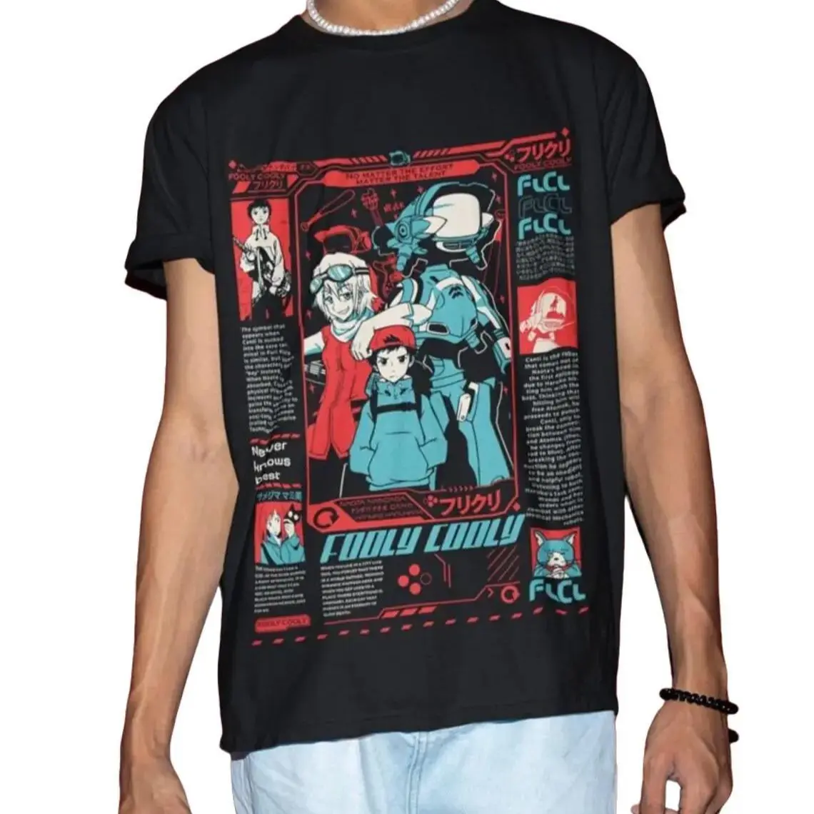 Unisex, Haruko Haruhara Shirt, Flcl T Shirt, Fooly Cooly, Anime Shirt, Fashion Cotton, Full Colors, Full Sizes, For Men, For Women