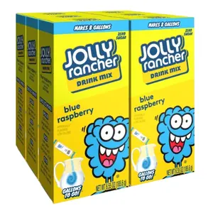 Jolly Rancher Singles To Go Variety Pack, Powdered Drink Mix, Zero Sugar, Low Calorie, Includes 4 Flavors: Green Apple, Blue Raspberry, Cherry, Watermelon, 1 Box (30 Single Servings)