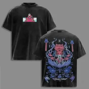 Jiraiya Vintage Washed T-Shirt, Double Sided Unisex Streetwear Tee, Anime Graphic Top Inspired By Naruto’s Legendary Sannin ZZV