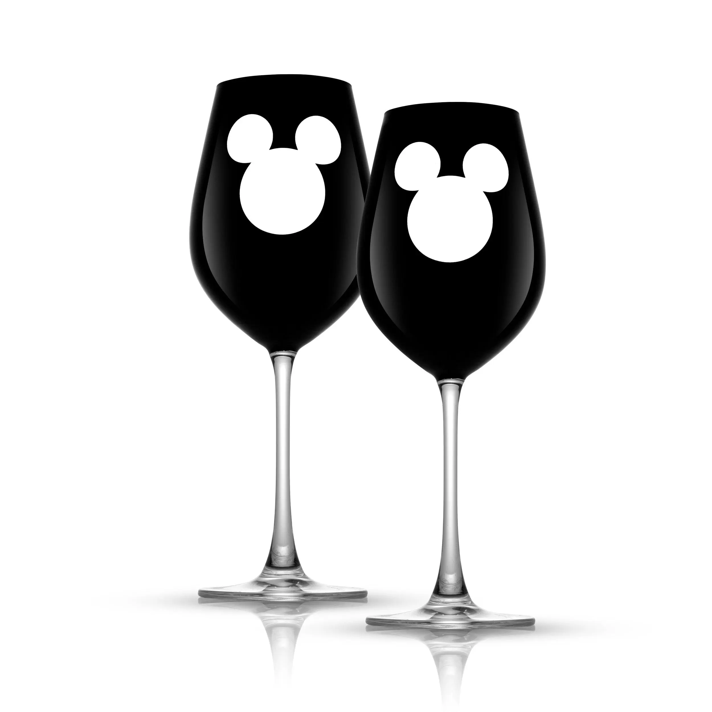 Disney Luxury Mickey Mouse Stemmed Red Wine Glasses, Set of 2