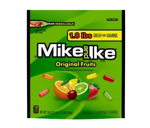 Mike and Ike Original Fruits Chewy Candy, 28.8 ounce Stand Up Bag, 1 count Sweet Snack