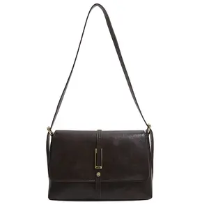 Vintage French Style Women’s Work Bag | Chic Commuter Shoulder & Crossbody Square Handbag | Elegant Minimalist Designer Purse | Versatile Everyday Fashion Bag