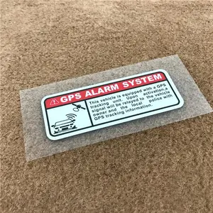 2pcs /Set Car Decals Warning Letters GPS Alarm Security Motorcycle Stickers Anti-theft Decals Waterproof Reflective Type Sticker