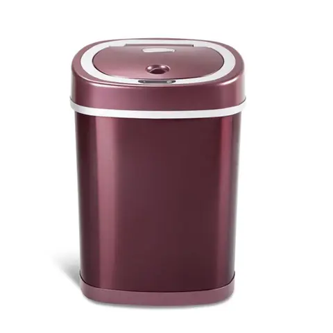 Nine Stars Sensor 15L Rose Gold Stainless Steel Trash Can