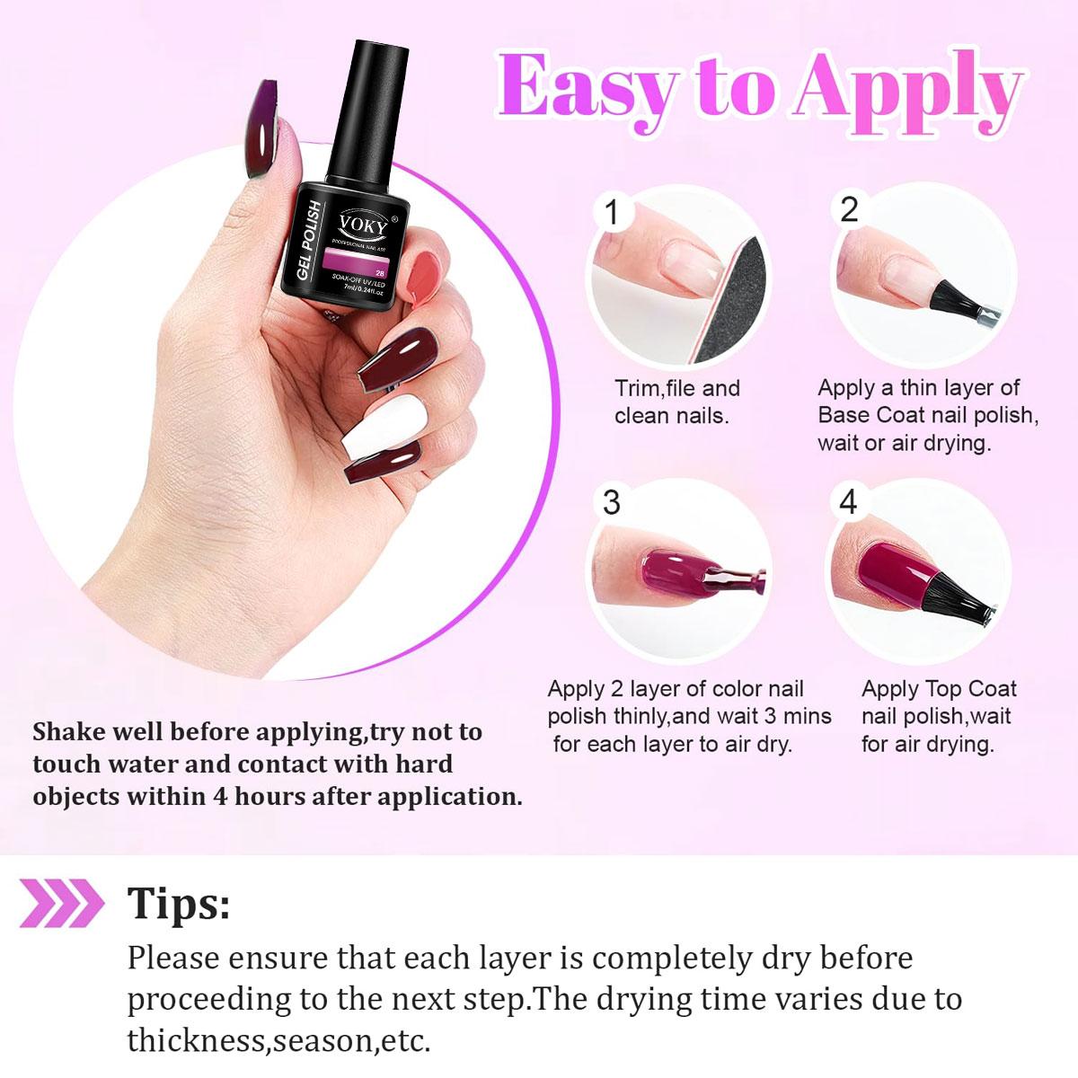 VOKY 72 Pack Gel Nail Polish Set with Magnet Tool - Ultimate Professional Collection, Cat Eye Thermal Glow Glitter Ombre, UV LED Soak Off Complete Nail Art Kit, 5-Free