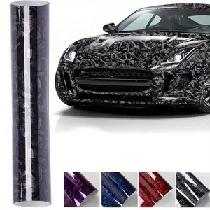 High Gloss Car Vinyl Wrap, 78.74x19.69 inches, Forged Flower Design, Durable Car Decal for Body Wrapping, Hood Bumper Mirror Decoration, Car Accessories
