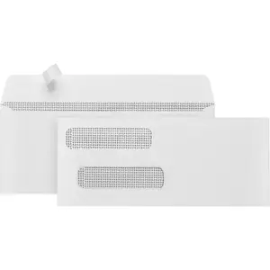 500#8 Self Seal Double Window Security Envelopes for QuickBooks Computer Printed Checks 3 5/8 X 8 11/16 Not for Invoices