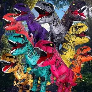 Inflatable Dinosaur Adult Costume Halloween Tyrannosaurus Rex Costume 100% Polyester Theme Party, Fun and Festive for Adults