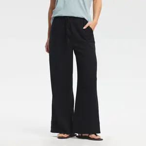 Women's High-Rise Tassel Drawstring Waist Wide Leg Pants - Universal Thread