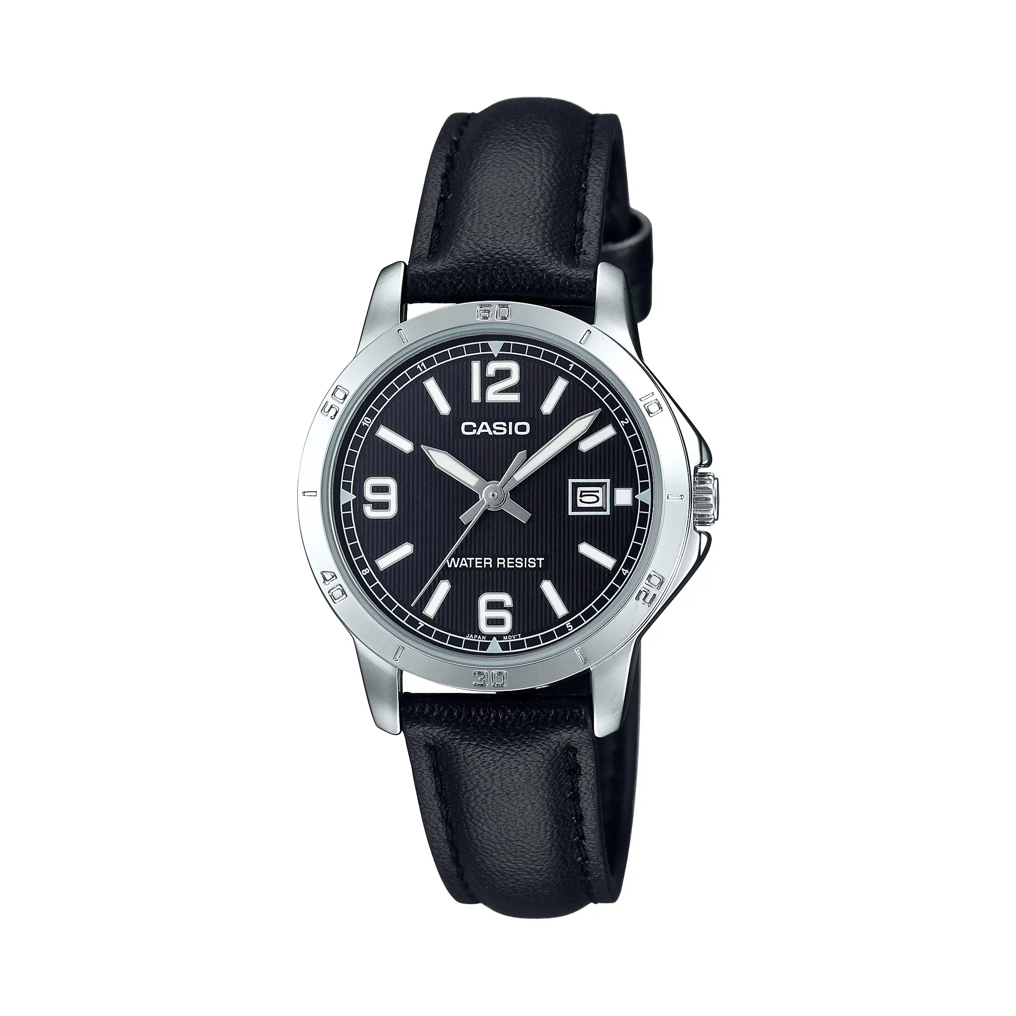 Casio Women’s Black Analog Watch with Black Dial - LTP-V004L-1B