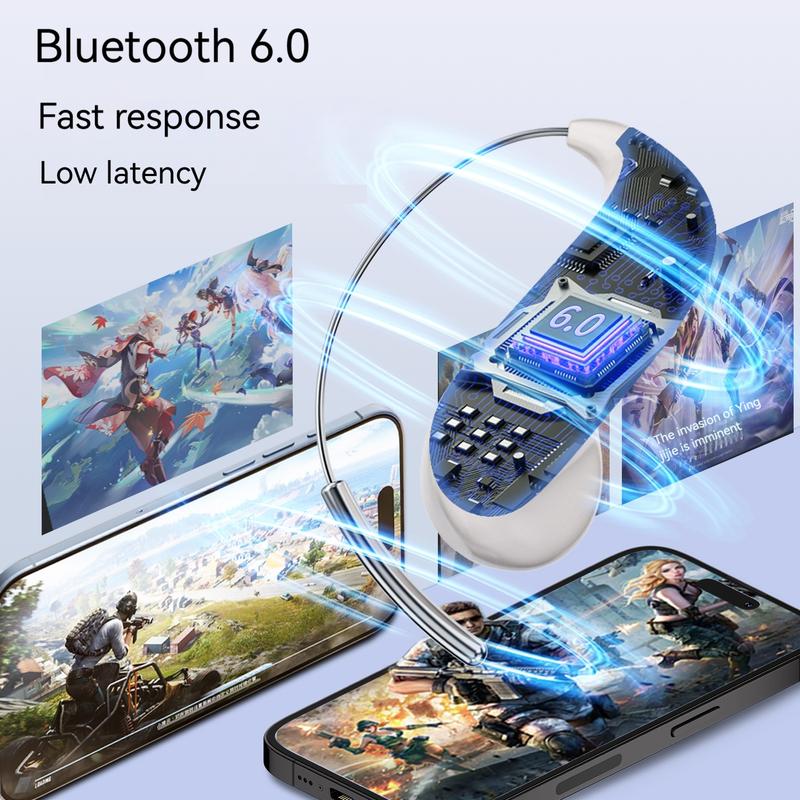 Monster Ear Buds - Bluetooth Headphones with Zero‑Gravity Titanium Ear‑Hook Design, Noise Isolation, 145H Playtime Wireless Earbuds Headset Bluetooth 6.0, IPX5 Waterproof & Sweatproof, Ideal for Travel & Electronic Gifts for Men and Women