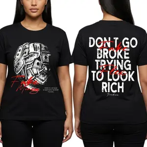 EMRG 100 Bill Front Back Print Men's Oversized Loose Dropped Shoulder T-Shirt, Street Fashion Style y2k outfits men