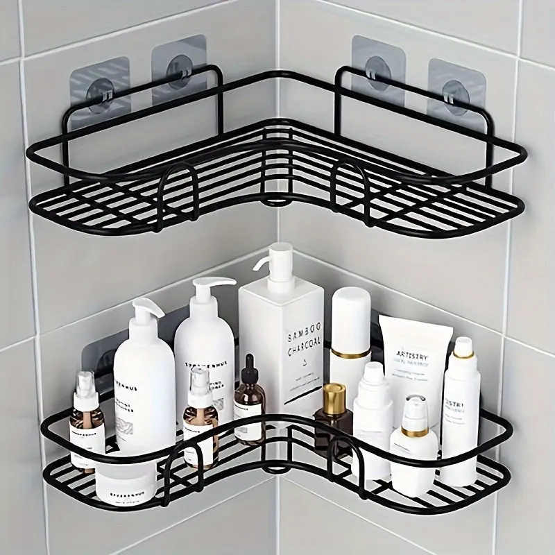 Corner shower stand - Rust-proof, wall-mounted bathroom storage rack, Shower Organizer, Bathroom Organizers, Bathroom Organization, Bathroom Accessories, suitable for storing shampoo, toner and cosmetics.