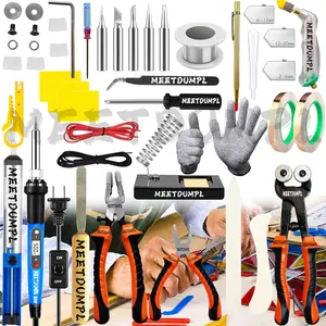 Stained Glass Kit,Stained Glass Supplies,Stained Glass Kits for Adults,with 100W Soldering Iron Kit,Glass Cutter Tool Kit,for Stained Glass Making.(Patent has Been Registered).(1)