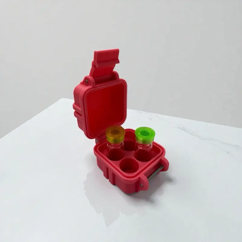 Peptide Storage Container- Holds 4 Vials. 3ml Container. Essential oils/ Vials Container