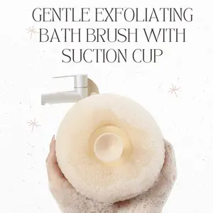 Gentle Exfoliating Bath Sponge with Suction Cup for Effective Cleansing and Exfoliation