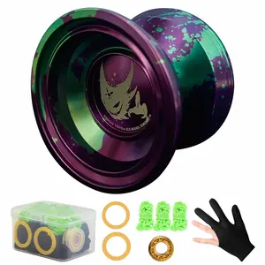 Professional Yo-Yo A3 Model, Violet Alloy Yo-Yo for Competitive Tricks, High-Performance Yo-Yo for Advanced Players, Durable Design