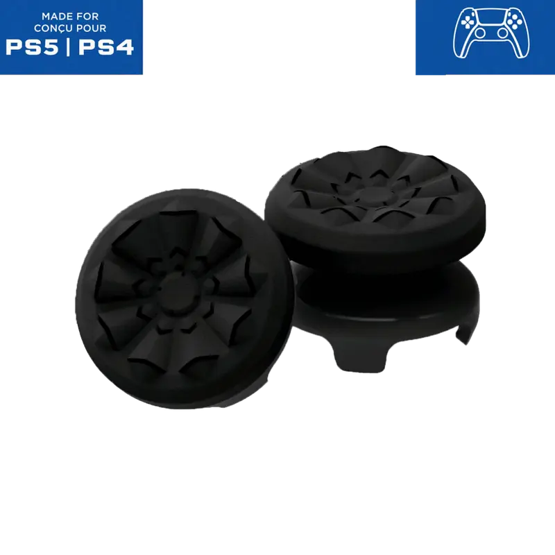 GripTech Professional Rubber & Plastic Thumbstick Grips - High-Rise, Mid-Rise Non-Slip Gaming Console Accessories for PS4, PS5, Xbox Series X/S, 1 X/S Controllers - Console Games, Games Accuracy Booster