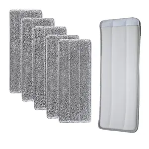 Reusable Microfiber Mop Cloth, 5 Counts Washable Mop Replacement Pad, Household Cleaning Tool for Home Kitchen Bathroom, Replacement Mop Pads