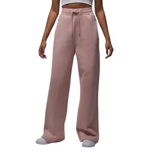 Women's Air Jordan Flight Fleece Open-Hem Pants, Women's Bottoms Clothes, Polyester Smooth Fabric with Pockets
