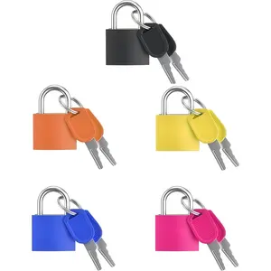 5 Pcs 23mm Colorful Mini Keyed Suitcase Padlocks with Keys for Travel Bags, School Gym Locker, Toolbox