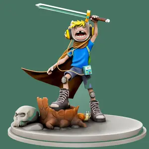 Adventure time finn and jake | 3d printed figure | hand-painted or unpainted