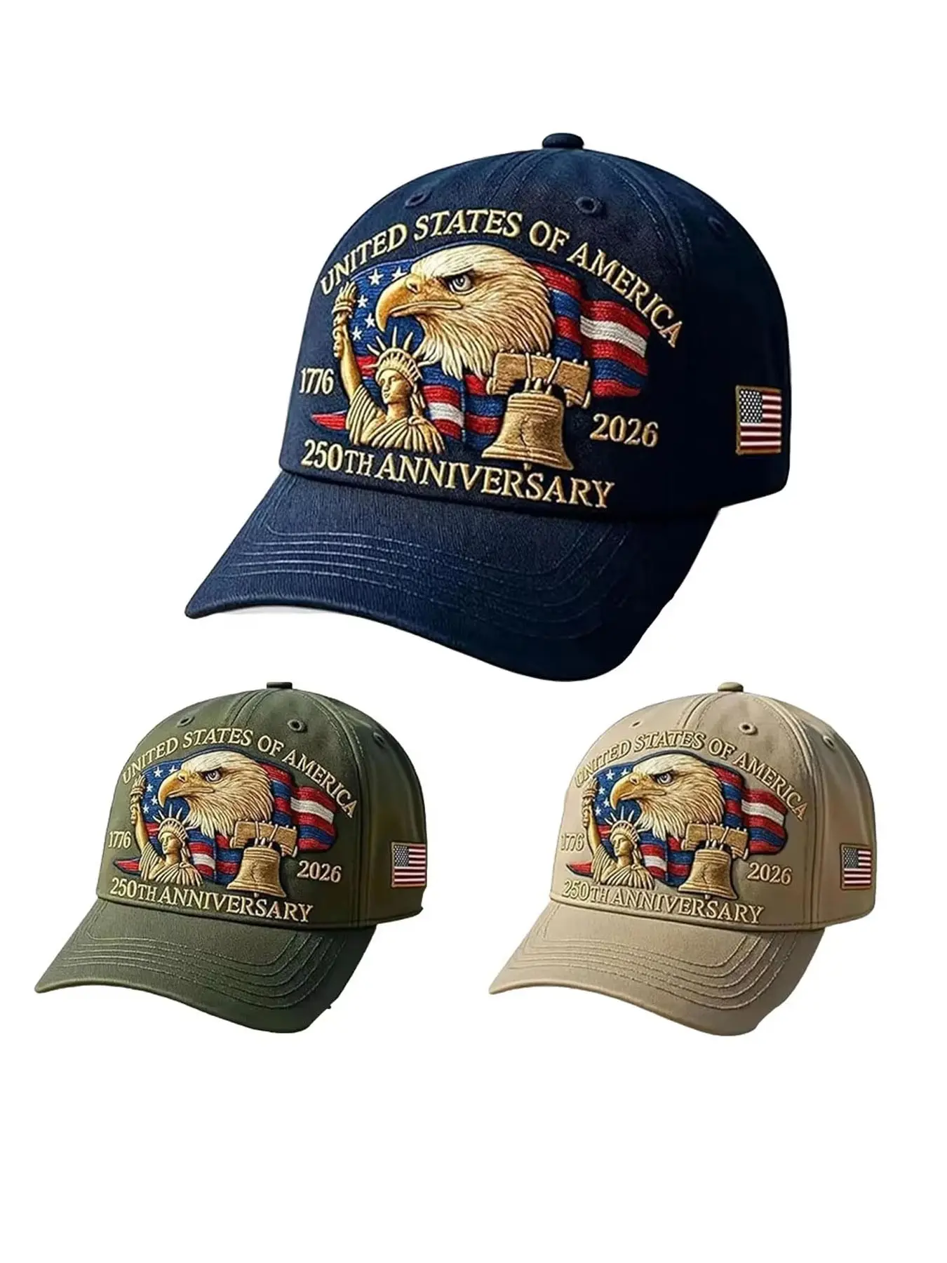 United States 250th Anniversary Baseball Cap, Eagle 