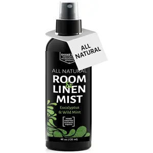 Eucalyptus &  Mint Linen and Room Spray,  Aromatic Mist, Relax Your  & Mind,  as a Bathroom Spray Air Freshener Pillow Mist