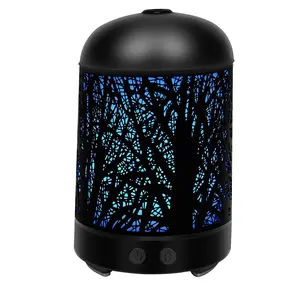 100ml metal essential oil diffuser, ultrasonic silent aromatherapy machine, with timing/automatic closing humidifier, suitable for bedrooms, living rooms, offices