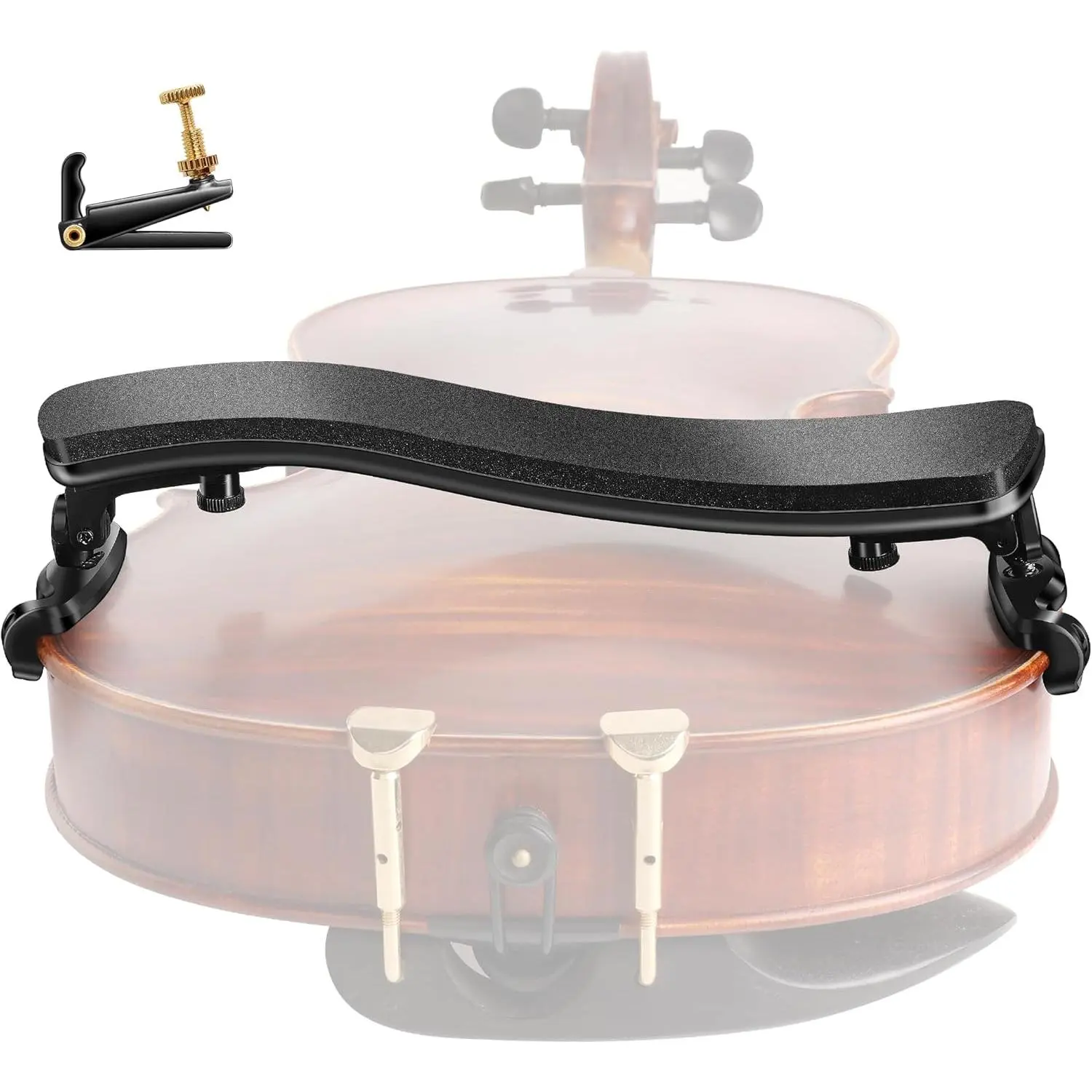Violin  Rest for 4/4-3/4 Violins,  Violin Chin Rest, Collapsible and Height Adjustable , Lightweight and Easy to Install, Comfortable for Violin Practice and Performance