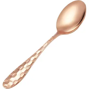 7" Pure Copper Spoon, 1 Count, Fashion Style, Flatware - Soup Spoons, 1 count, Copper Material