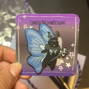 Magical Girl Mothman Enamel Pin| Local Cryptid Pin, Kawaii Cryptid Gift for Mothman Lover, Hard Enamel Moth Pin, Anime Moth Lapel Pins funny backpack decor