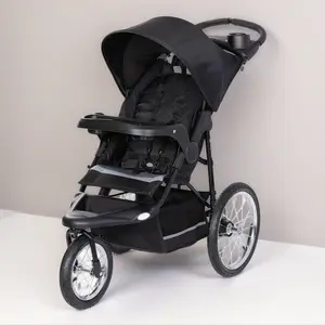 All-Terrain Jogging Stroller for Running - Expedition Baby Stroller with Durable Frame, Smooth Ride for Outdoor Adventures, Dash Black