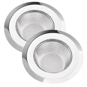 2PCS Kitchen Sink Strainer Stainless Steel, Kitchen Sink Drain Strainer, Sink Strainers 4.5" Diameter for Kitchen Sinks