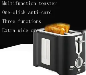 2 Slice Toaster, Quick & Even Results Every Time, Wide Slots Fit Any Size Bread Drop-Down Crumb Tray for Easy Clean Up, Stainless Steel,Black