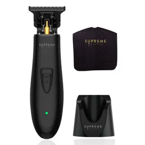Supreme Trimmer T-Shaper Sensitive Skin Soft Trimmer | Beginner Friendly Cordless Detail Trimmer, Not Zero Gapped, Zero Gap Adjustable, Low Noise, DLC Blade for Smooth Finishing on All Ages