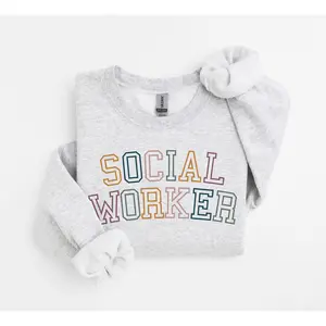 Retro Social Worker Short-sleeve T-Shirt / Sweatshirt & Hoodie, Gift For LSW MSW Classic Cotton