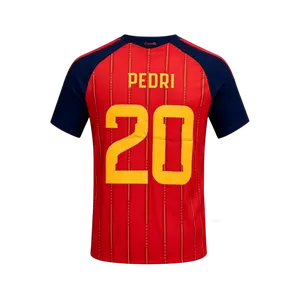 No.19 Yamal 2026 Spain Home Red No.20 Pedri Short Sleeves Long Sleeve Soccer Jerseys