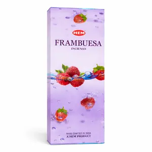 HEM Raspberry Incense Sticks - Hand-Rolled in India, 120 Count