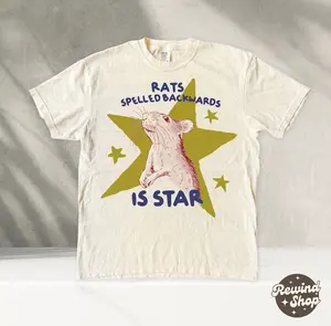Rats Spelled Backwards is Star T-Shirt, Silly Rat Shirt, Funny Animal Graphic Tee, weird t shirt