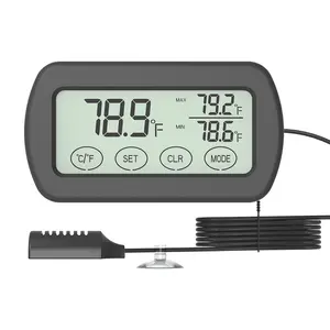 Touchscreen temperature and humidity meter for reptile breeding, incubation, and fungi cultivation, electronic thermohygrometer with precise