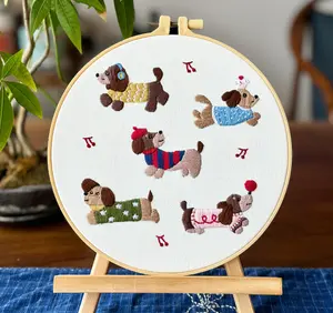 DIY Embroidery Kit for Beginners Cross Stitch Set with Round Hoop Fabric Needle Thread for Home Wall Decoration Easy to Use Perfect for Hobbyists