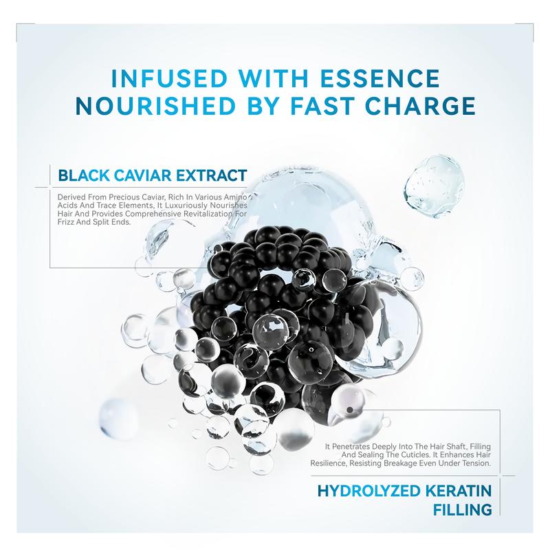 Spring oringin Caviar Collagen Hair Mask: Intensive Repair Treatment for Damaged, Dry Hair - Controls Frizz & Deep Hydration