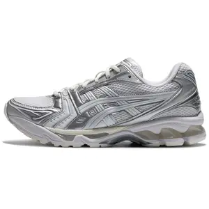 JJJJound x ASICS Gel-Kayano 14 Unisex Retro Running Shoes in Silver and White with Fabric and Synthetic Leather Trending Shoes, House White Official Shoes to Get / Maison Mihara