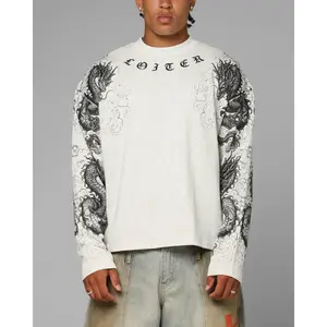 Loiter Dragon Tattoo Long Sleeve T-Shirt White