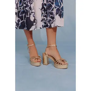 Edith Metallic Platform Heel