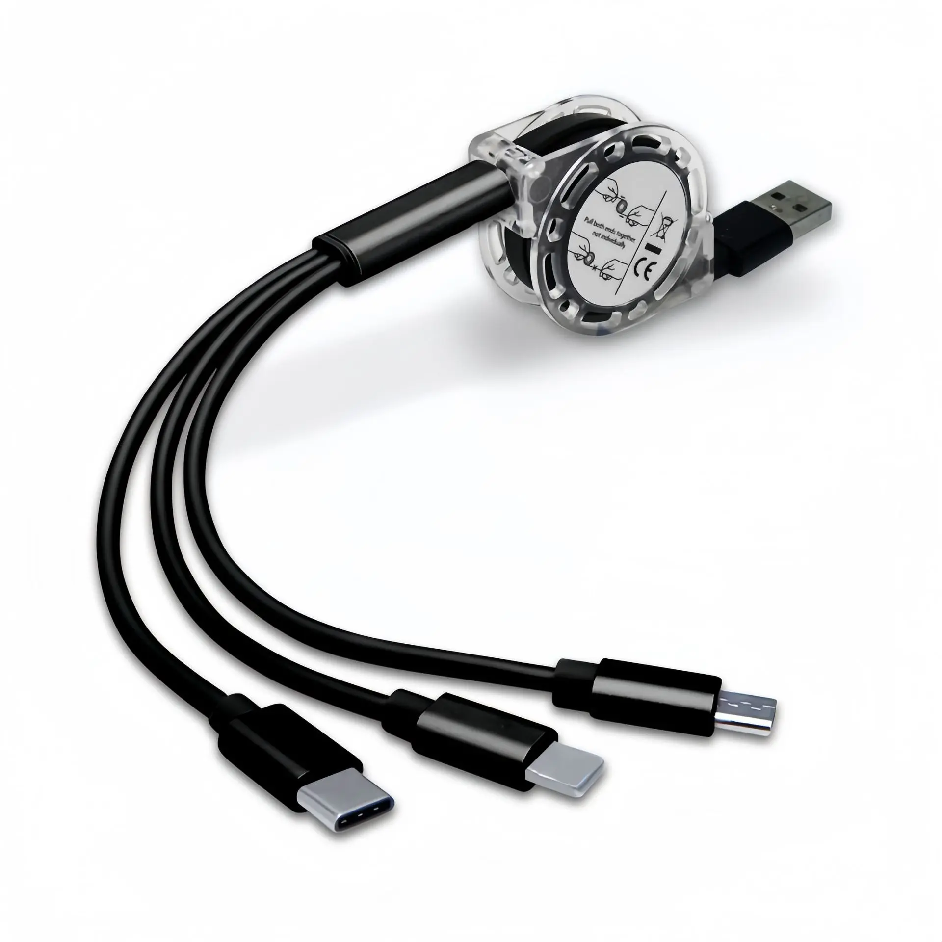 Crystal model retractable - black